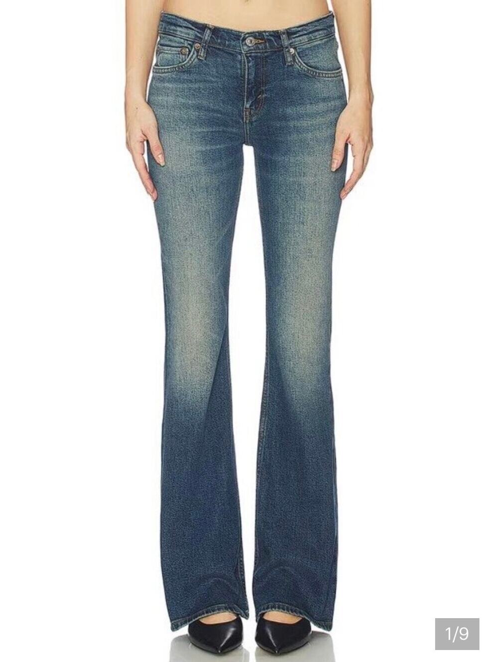 RE/DONE Women's Low Rise Micro Boot Jeans Size 25